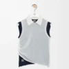Kaşmirden drape üst Beyaz/Lacivert