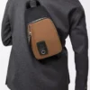 Kanvas ve süetten Flex sling Siyah/Koyu Altın
