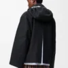 Kapüşonlu pamuklu parka Siyah