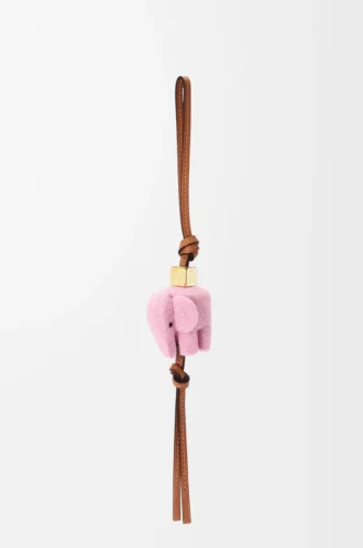 Keçe ve dana derisinden fil charm Candy