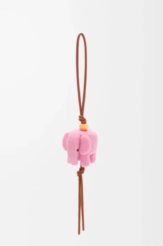 Keçe ve dana derisinden fil charm Candy