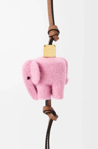 Keçe ve dana derisinden fil charm Candy