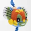 Keçeden yapılmış Kırmızı/Mavi Şövalye Kedi charm