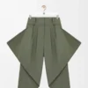Keten haki yeşili pantolon