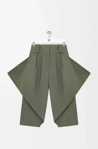 Keten haki yeşili pantolon