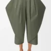 Keten haki yeşili pantolon
