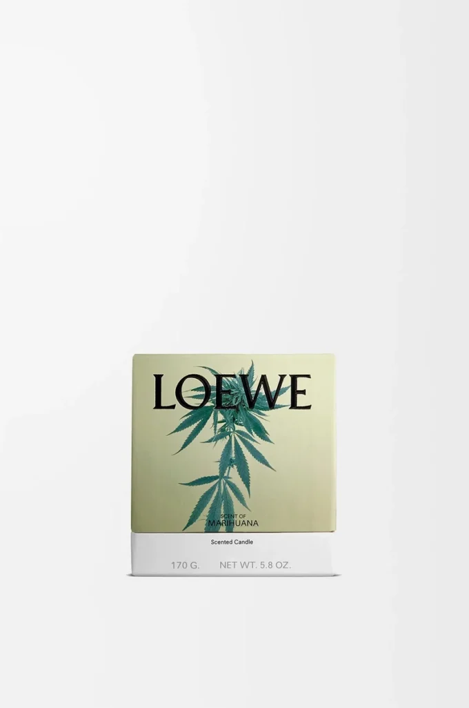 Küçük Marihuana Kokulu Mum Koyu Yeşil