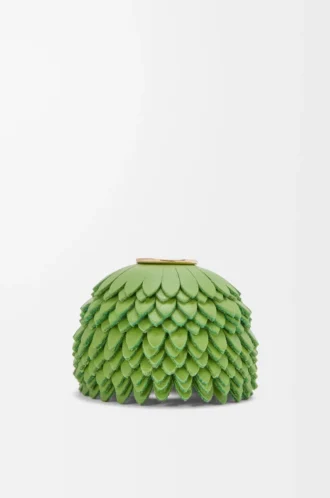 Klasik dana derisi Apple Green çiçek zar