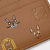 Klasik dana derisinden düz kedi kartlık Mocha