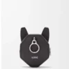Klasik dana derisinden Futurist Cat coin case Kömür rengi