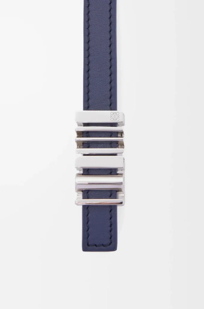Klasik dana derisinden LOEWE grafik kemer Abbys Blue/Palladio