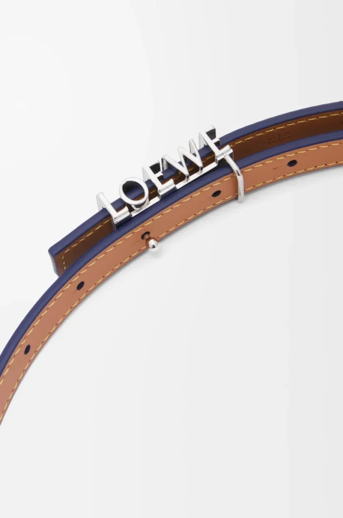 Klasik dana derisinden LOEWE grafik kemer Abbys Blue/Palladio