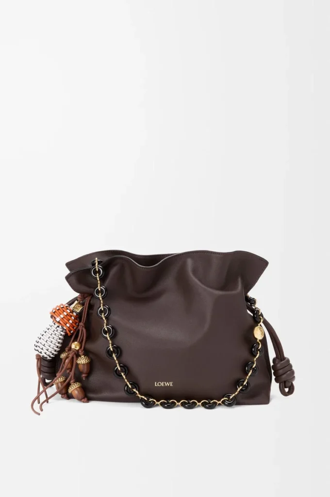 Klasik dana derisinden mantar charm Maple/Soft White