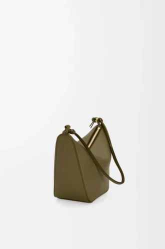 Klasik dana derisinden Mini Hammock hobo Dark Khaki