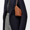 Klasik dana derisinden Mini Hammock hobo Tan