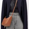 Klasik dana derisinden Mini Hammock hobo Tan