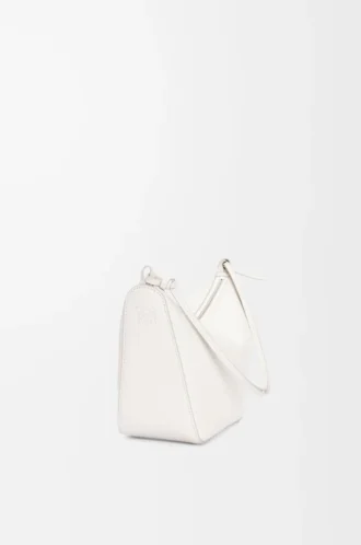 Klasik dana derisinden üretilmiş Mini Hammock hobo Çanta Yumuşak Beyaz