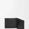 Klasik dana derisinden üretilmiş Puzzle bifold cüzdan, Siyah
