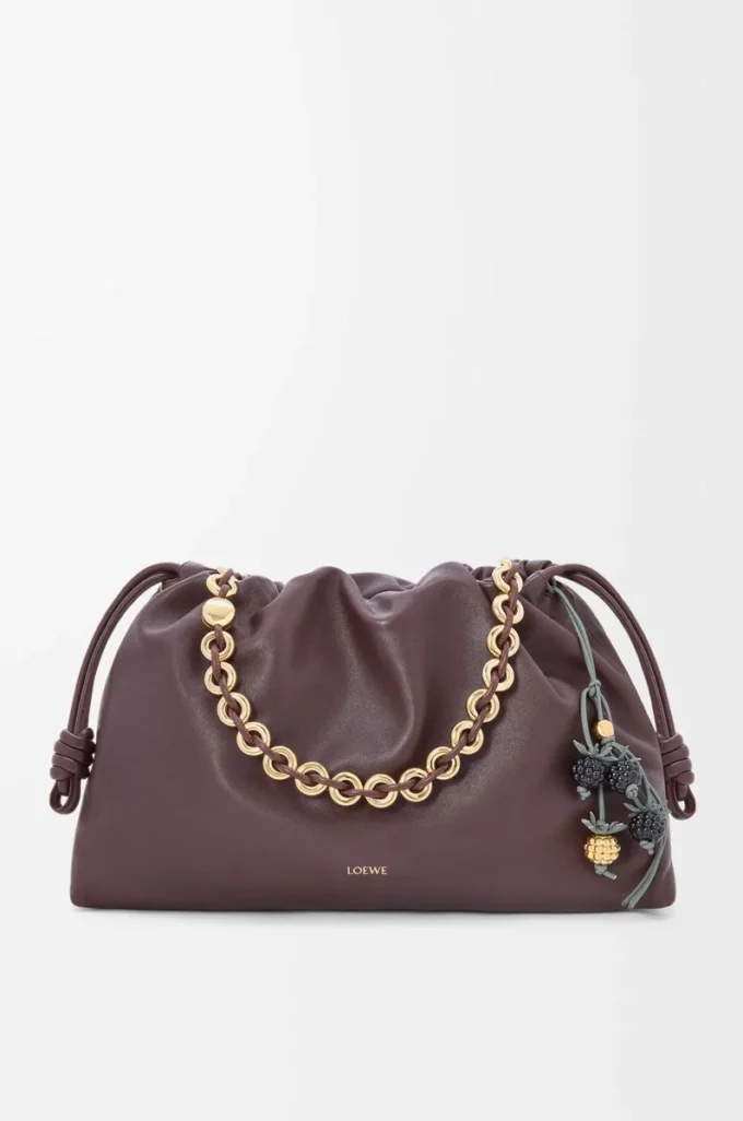 Klasik dana derisinden yapılmış Berry charm Siyah/Yeşil
