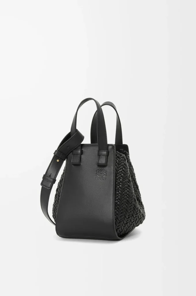 Kompakt Hammock çanta, dana derisi, Siyah