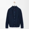 Koyu indigo renkli denim drape gömlek