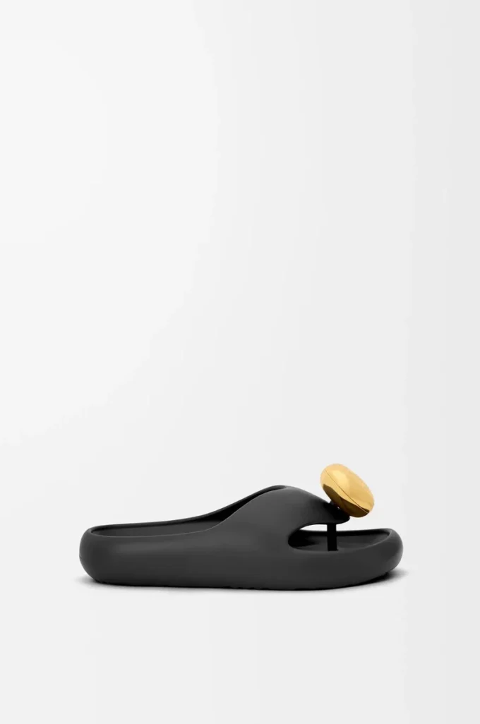 Köpük Pebble sandalet Siyah/Altın
