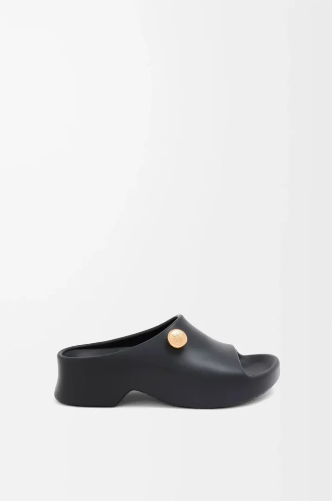 Köpük Pebble terlik Siyah/Altın
