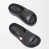 Köpük Pebble terlik Siyah/Altın
