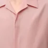 Kısa kollu yün gömlek Mercan
