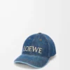 LOEWE denim şapka Denim Blue