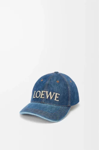 LOEWE denim şapka Denim Blue