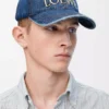 LOEWE denim şapka Denim Blue