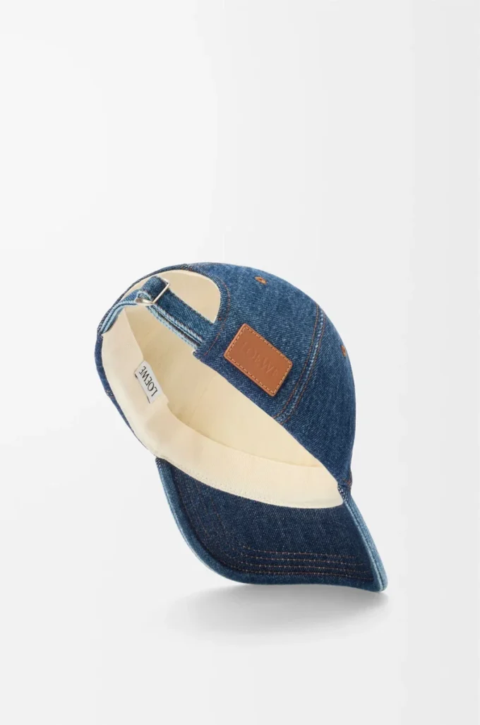 LOEWE denim şapka Denim Blue