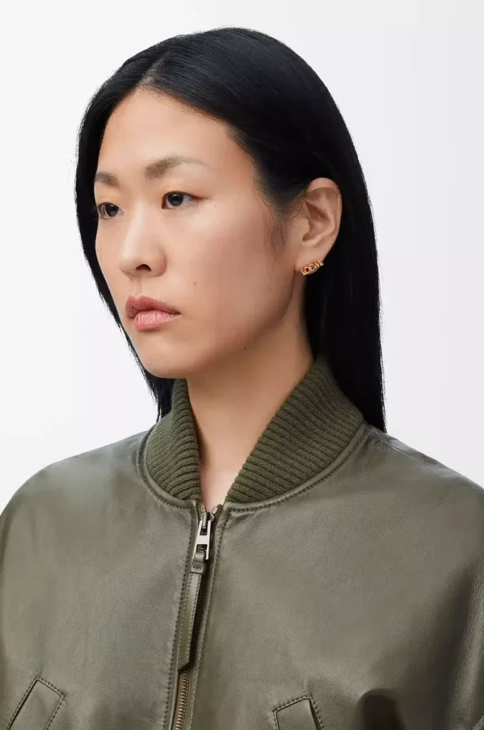LOEWE Grafik tek küpe, gümüş Altın