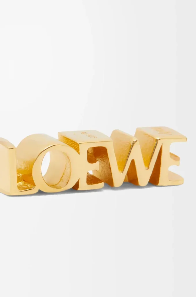 LOEWE Grafik tek küpe, gümüş Altın