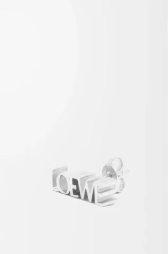 LOEWE Grafik tek küpe, gümüş Gümüş