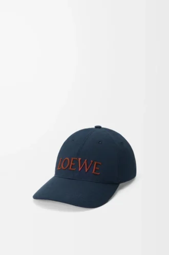 LOEWE kanvas şapka Deep Navy