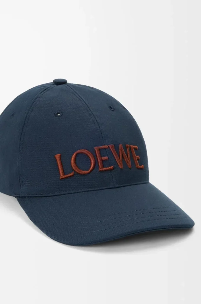 LOEWE kanvas şapka Deep Navy