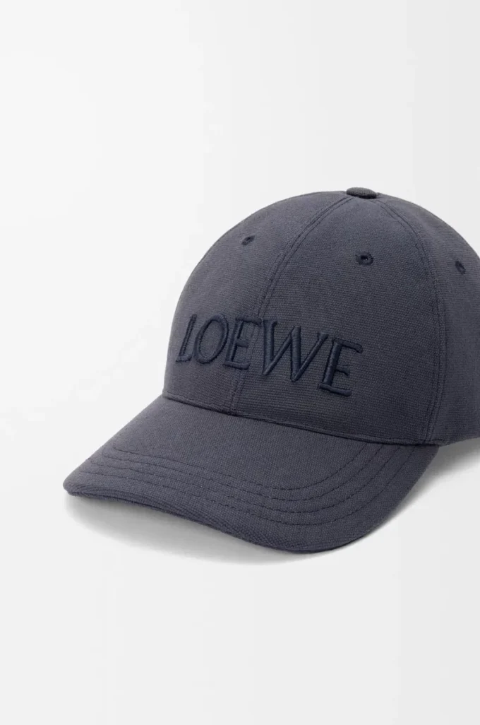 LOEWE kanvas şapka Lacivert