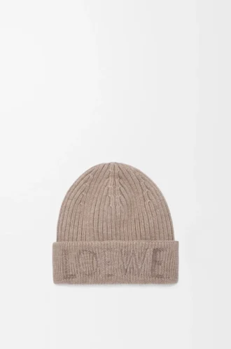 LOEWE koyu bej yün bere
