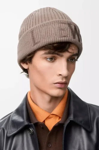 LOEWE koyu bej yün bere