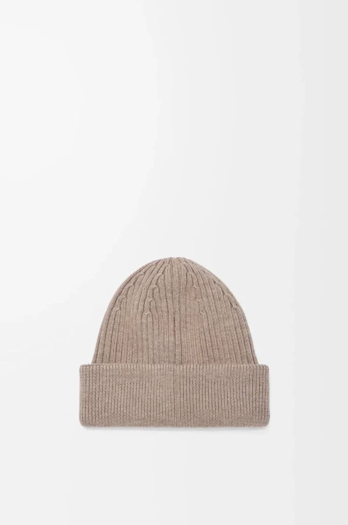 LOEWE koyu bej yün bere