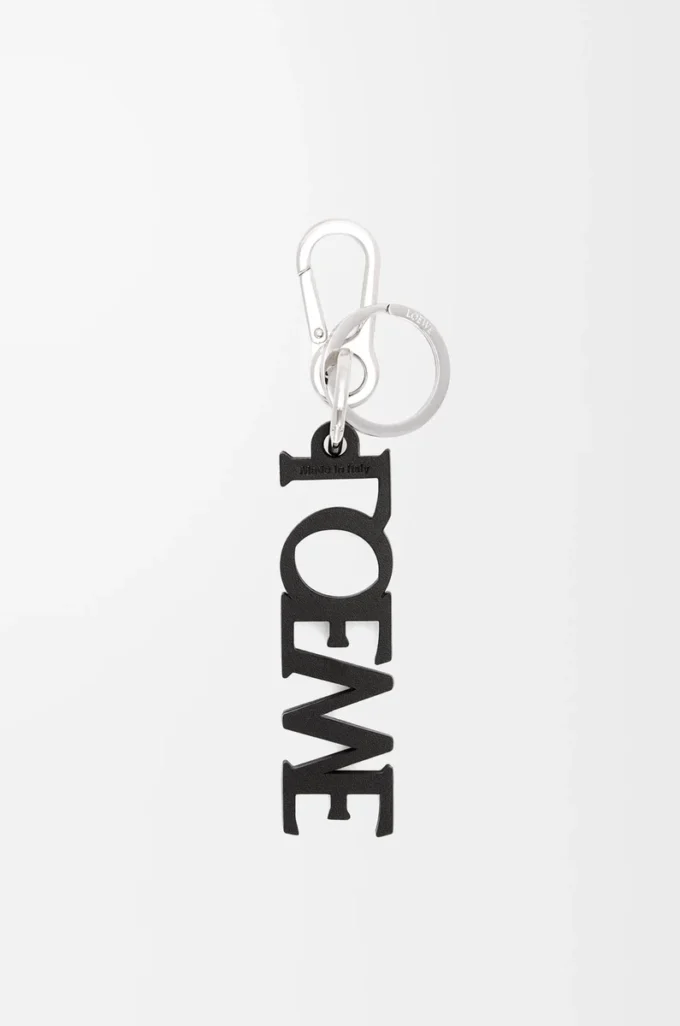 LOEWE Signature charm, pürüzsüz dana derisi, Siyah