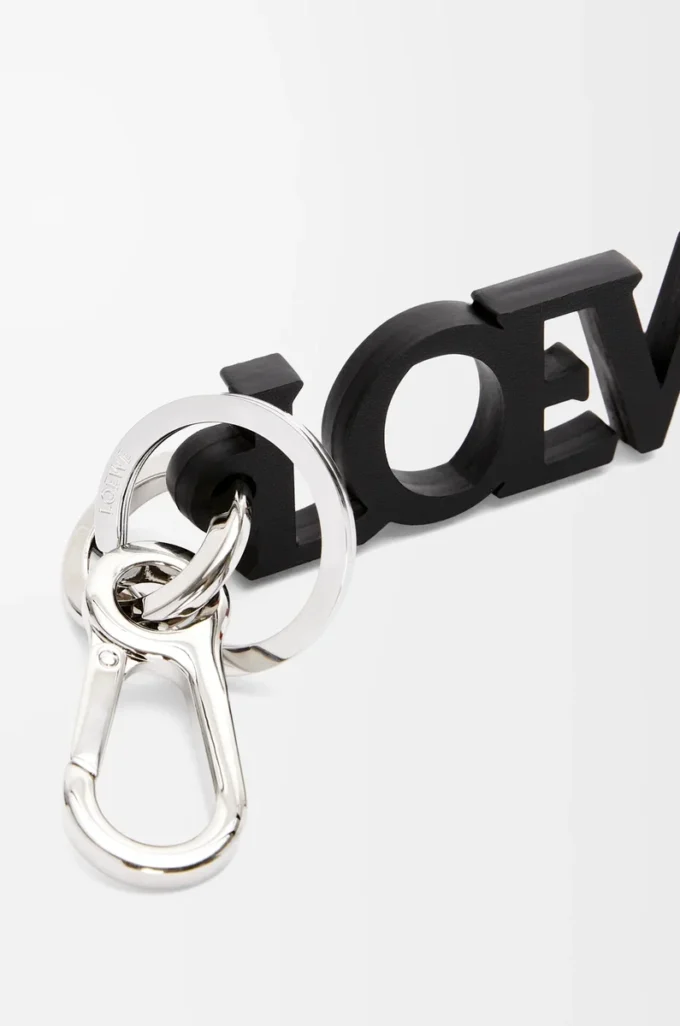 LOEWE Signature charm, pürüzsüz dana derisi, Siyah