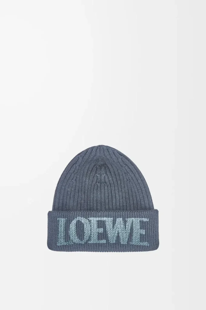 LOEWE yün bere Gri Mavi