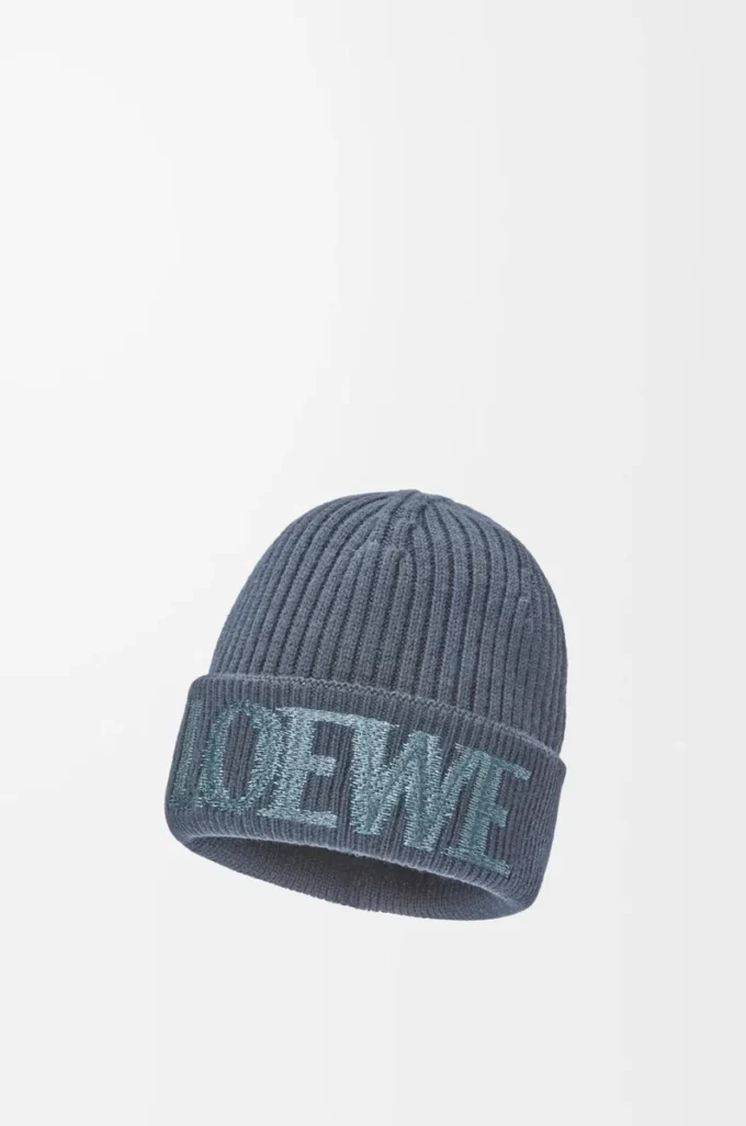 LOEWE yün bere Gri Mavi