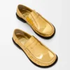 Metalik dana derisinden Campo loafer Altın