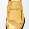 Metalik dana derisinden Campo loafer Altın