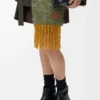 Mini Flamenco cüzdan, sıkıştırılmış nappa dana derisi, Siyah