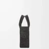 Mini LOEWE Font tote çanta, rafya, Siyah